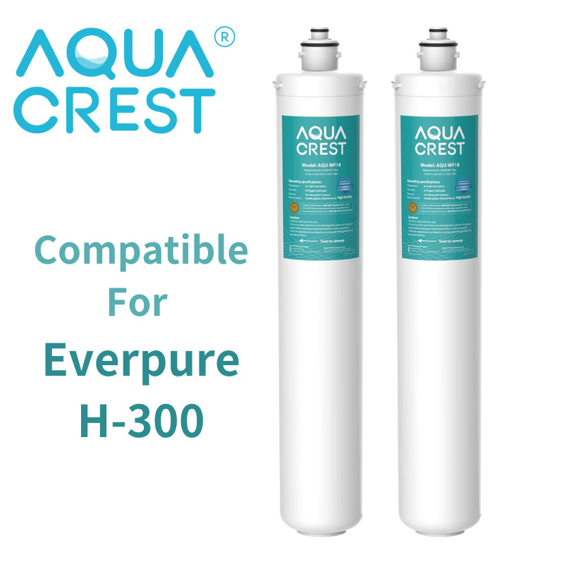 AQUACREST H-300 Under Sink Water Filter, Replacement For Everpure H-300, 2 Pack