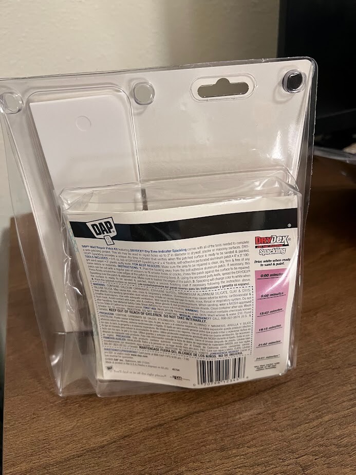 Wall Repair Patch Kit with DryDex Spackling
