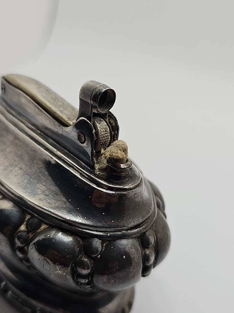 Ronson Crown Silver 1950's Table Top Cigarette Lighter Vintage