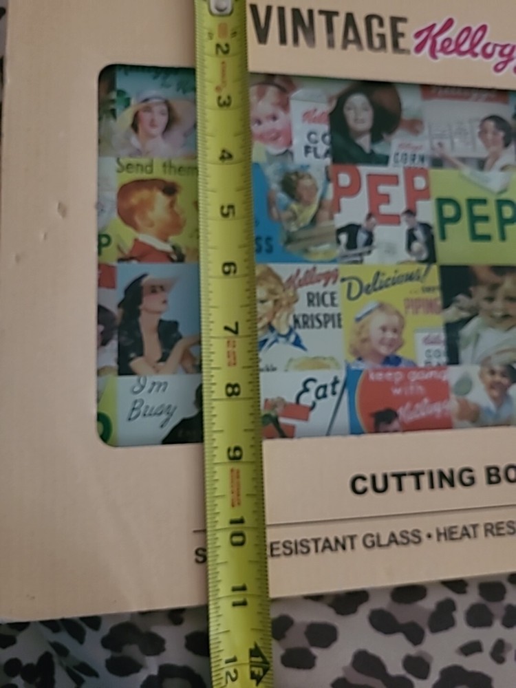 Vintage Kelloggs Ads Glass Cutting Board