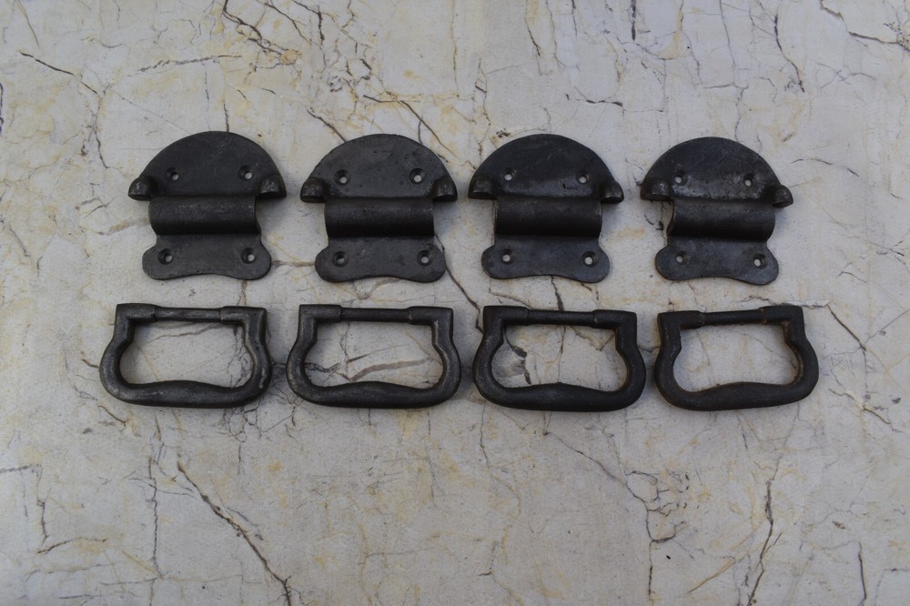 Vintage Cast Iron knocker chest door ring Pull drop handle knobs 4 pic