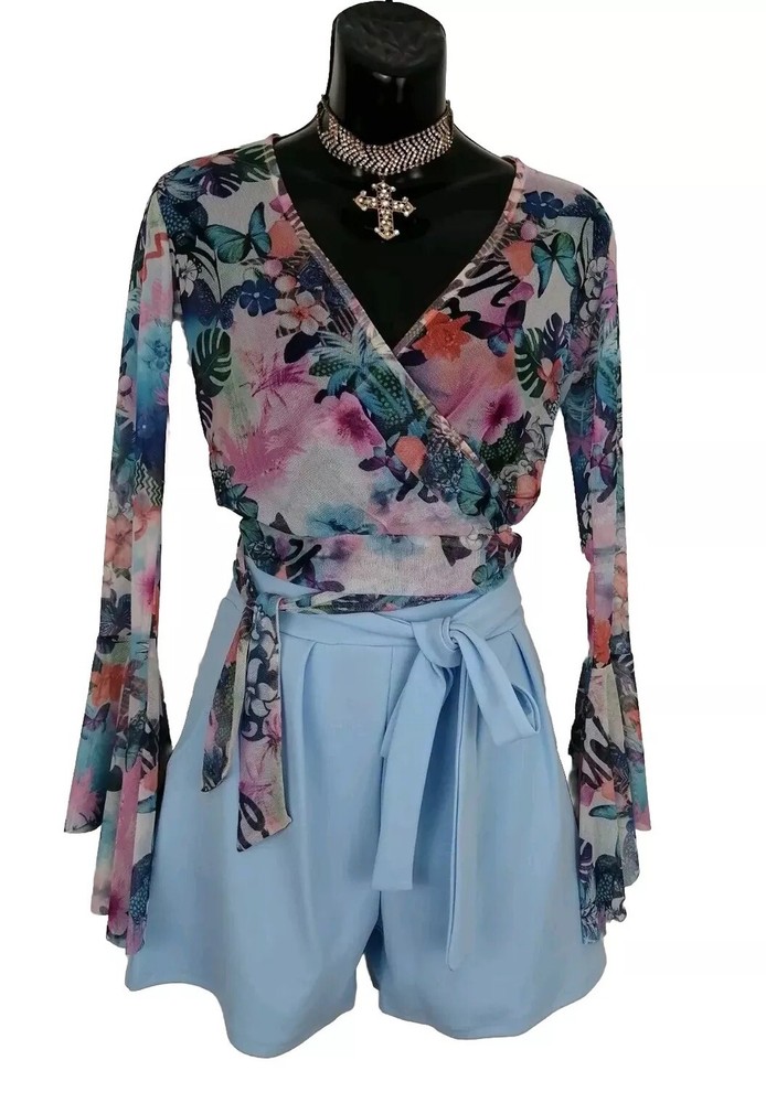 Stylewise Blue, pink Mix, Shorts Set