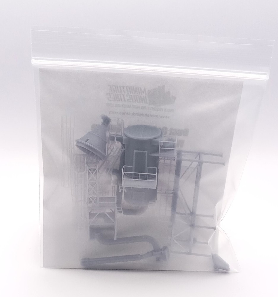 HO Scale Dust Collection Rd. L. wPlatform Kit for Grain Elevator Structures 1:87