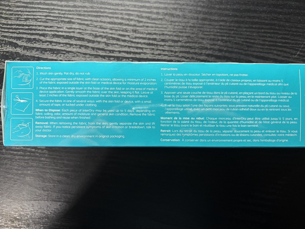 Coloplast InterDry Textile w/ Antimicrobial Silver Complex 10x144