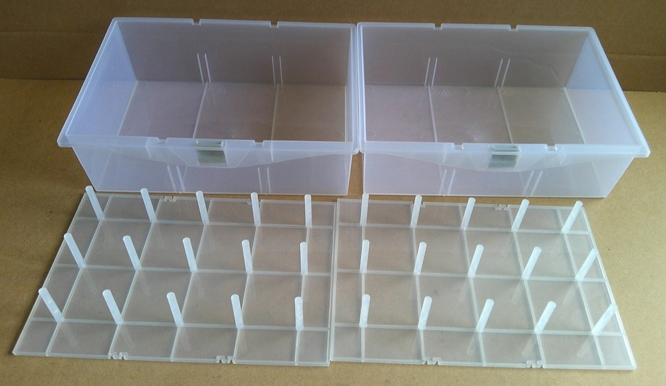 DOLEDO 30-Spool Thread Two-Drawer Carrier Storage Box With Carry Handle