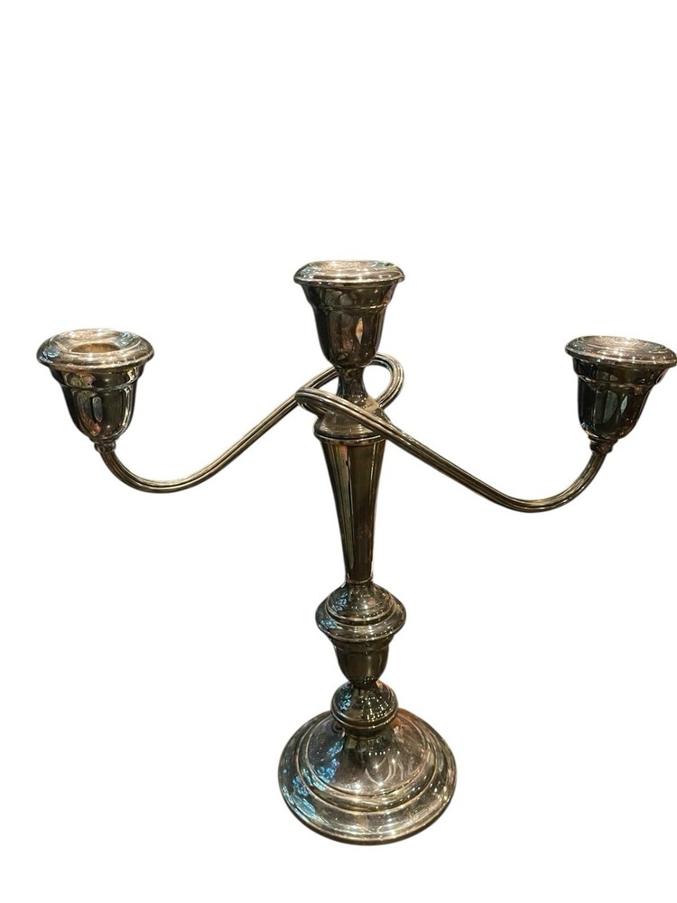 gorham silver Plated Convertible candlesticks pair Vintage