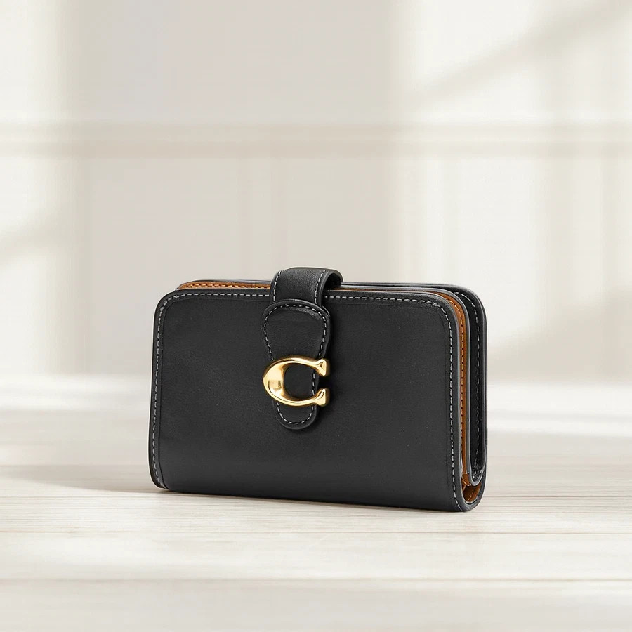 COACH Tabby Medium Wallet Leather Black CA193 outlet New