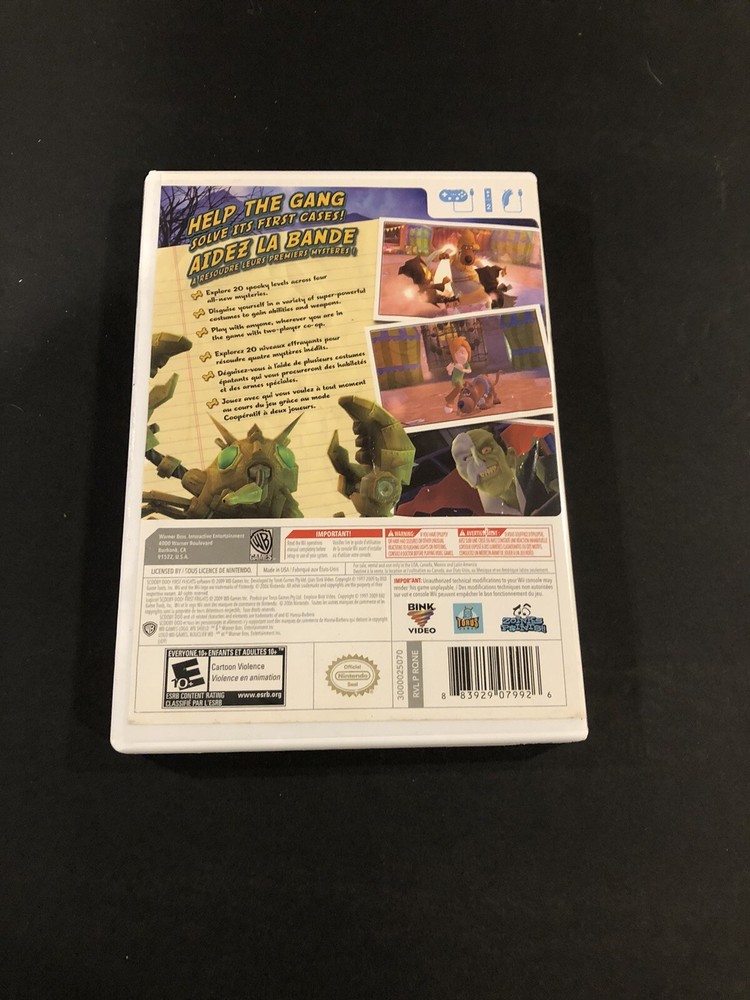 scooby-doo first frights wii case only