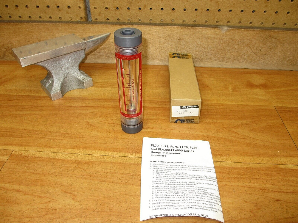 Omega FL-73E *NEW* Flow Meter 5GPM