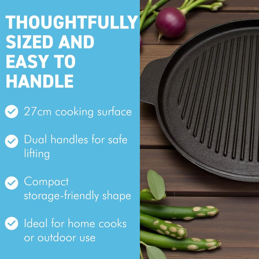 Cast Iron Grill Pan 27cm