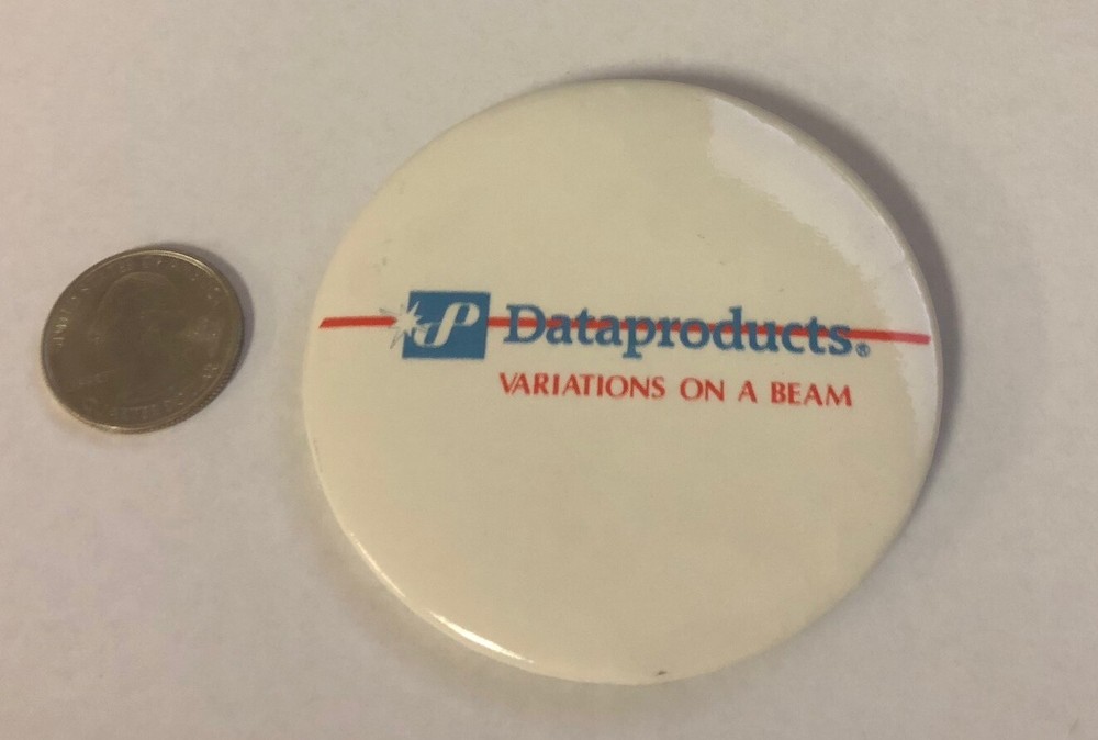 Dataproducts Variations On A Beam Advertising Button Pin