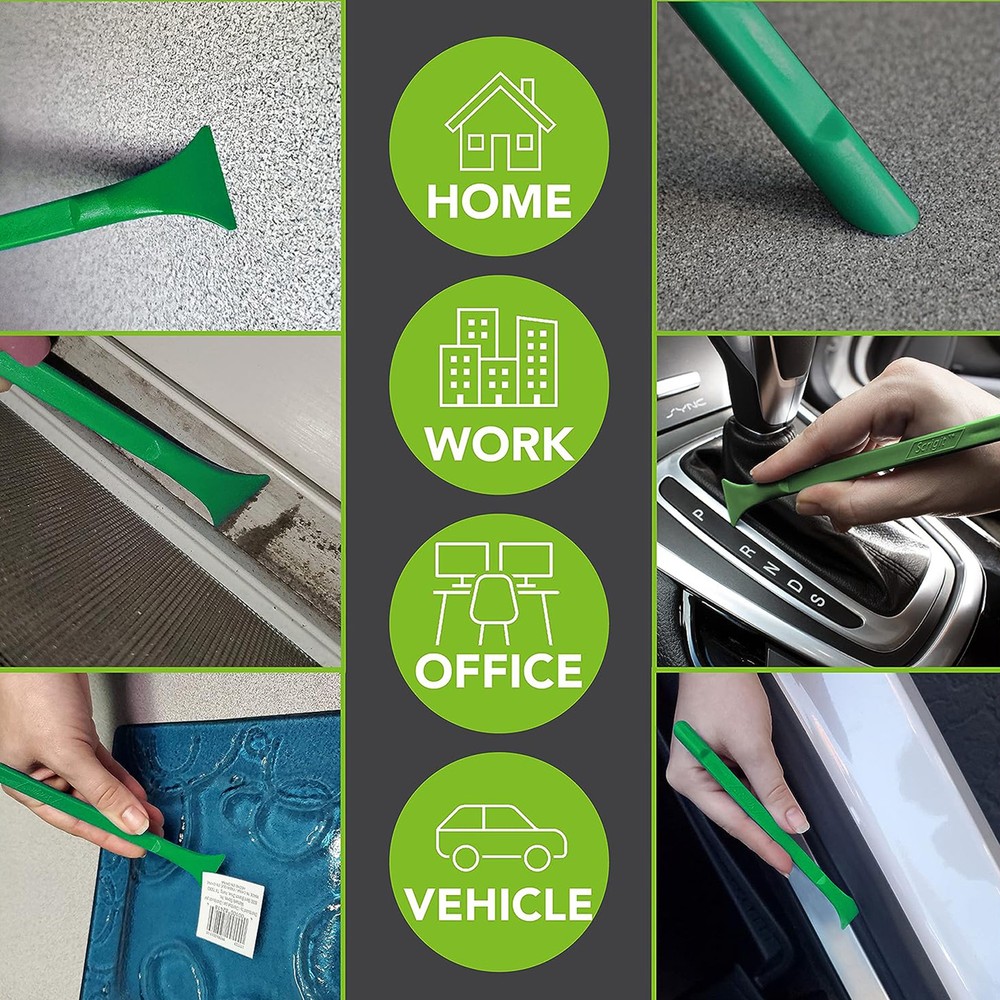 Scrigit Scraper Wide Blade No-Scratch Plastic Scraper Tool | 3-Pack
