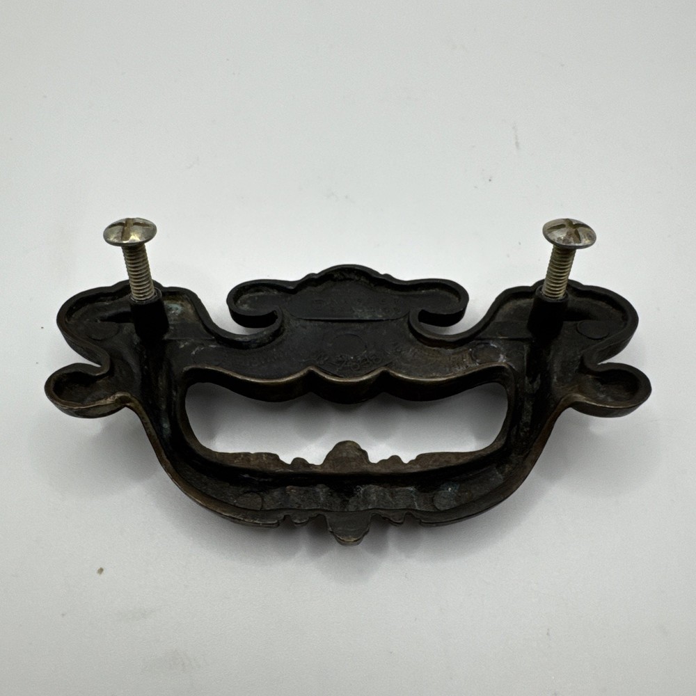 Vintage Brass Drawer Pull 4 1/2" Keeler #7538 Hardware Handle