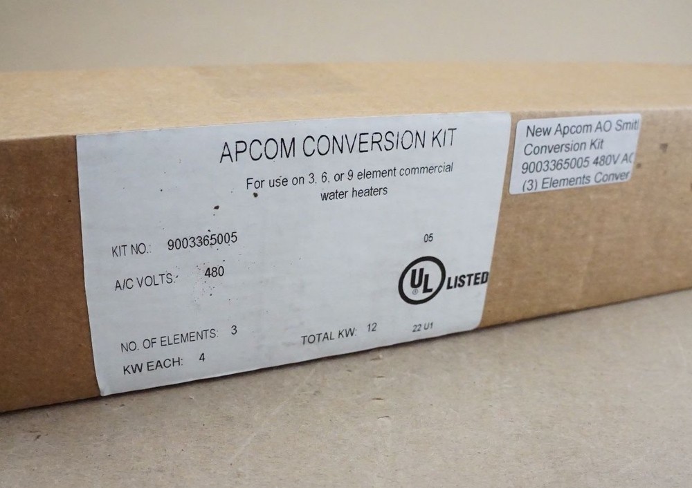 New Apcom AO Smith Conversion Kit 9003365005 480V AC (3) Elements Convert ShpsFR