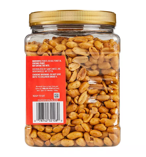 Member's Mark Extra Large Virginia Peanuts 34.5 oz. 2 PACK
