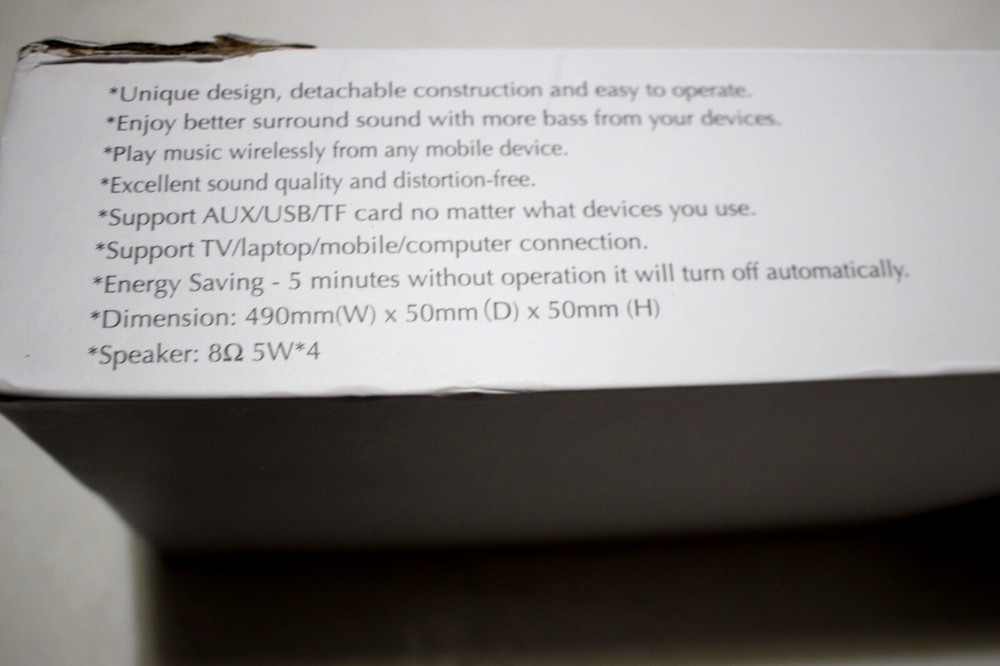 DETACHABLE BS-36 SOUND BAR WIRELESS SPEAKER STEREO