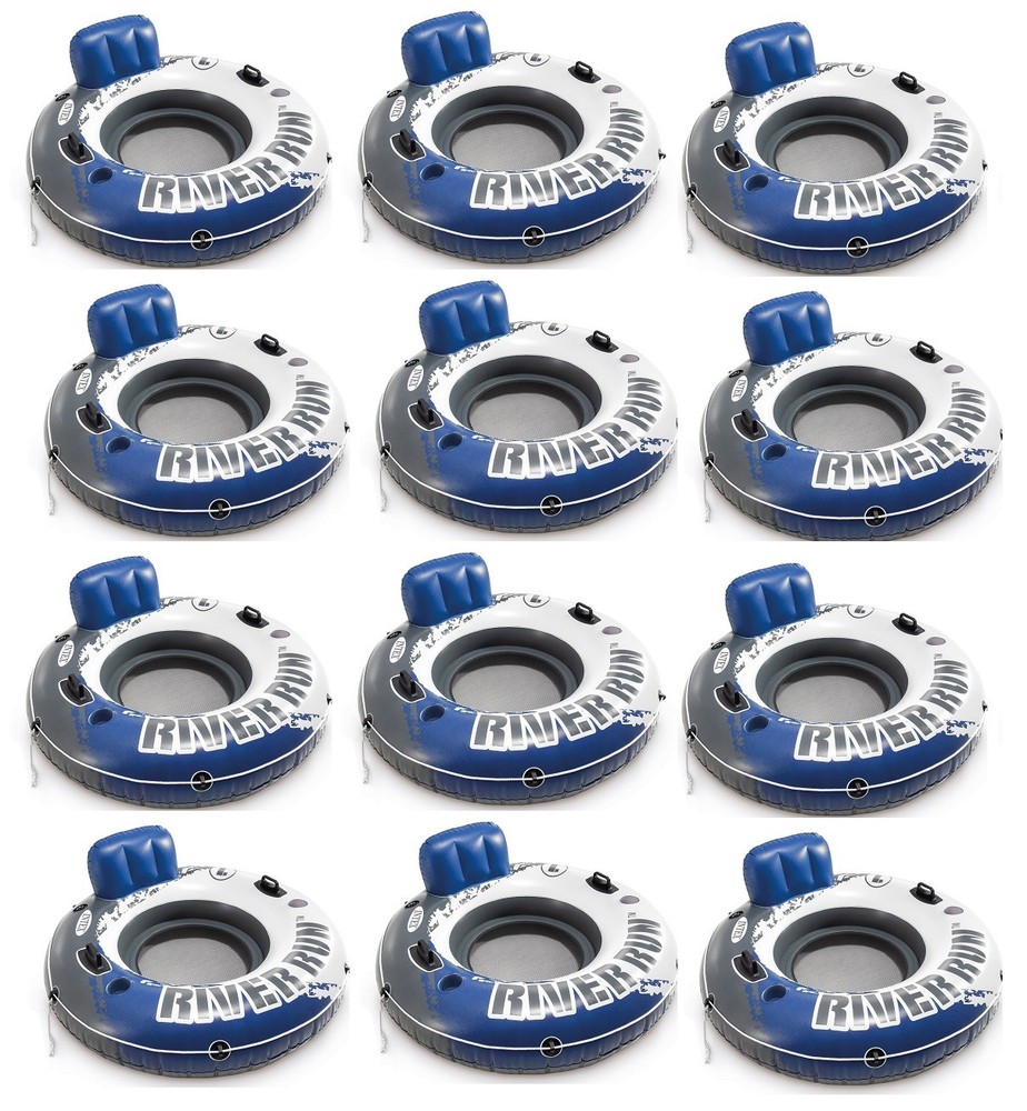INTEX River Run I Inflatable Floating Raft Tubes 12pack