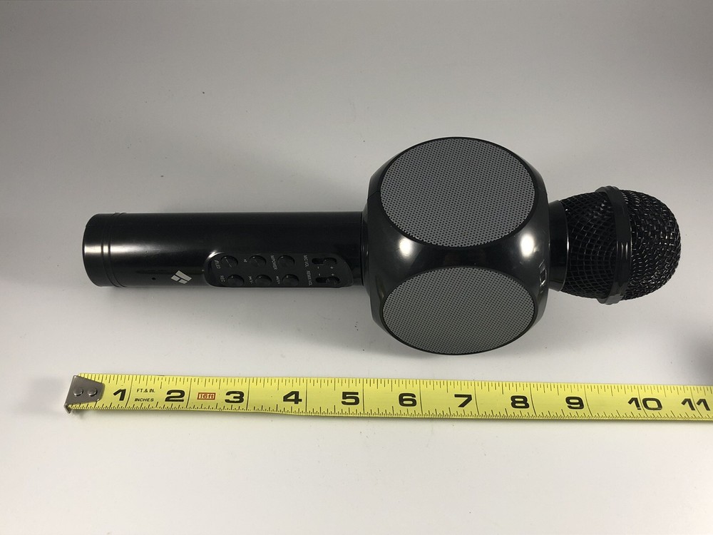 Tech Solutions LED Bluetooth Karaoke Studio Wireless Mic With Speaker Black AW1