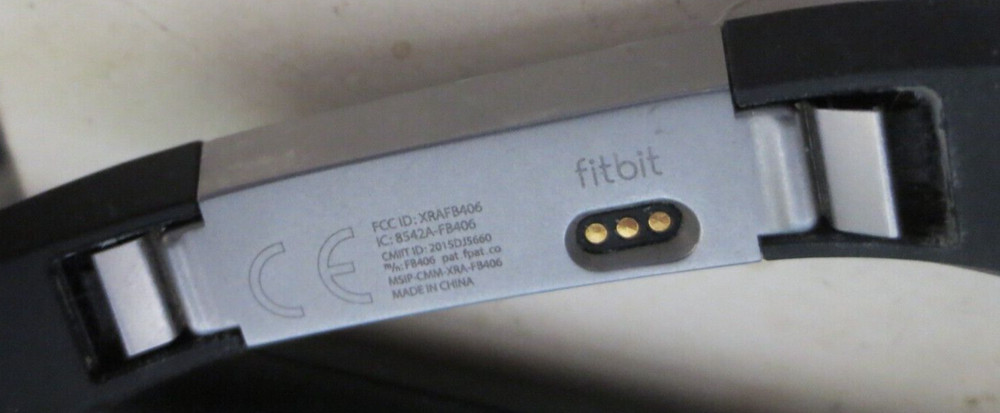 2 Fitbit ALTA FB406 Activity Trackers Grey Black bands with one extra