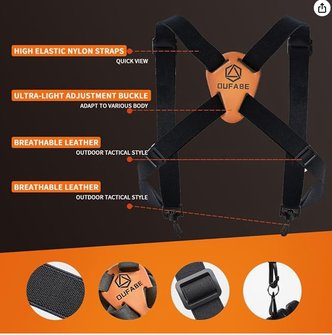 Binocular Harness Chest Strap Comfort Holder for Binoculars Rangefinder