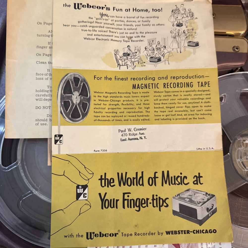 Webcor Webster-Chicago Model 210 Electronic Memory Reel-to-Reel Recorder