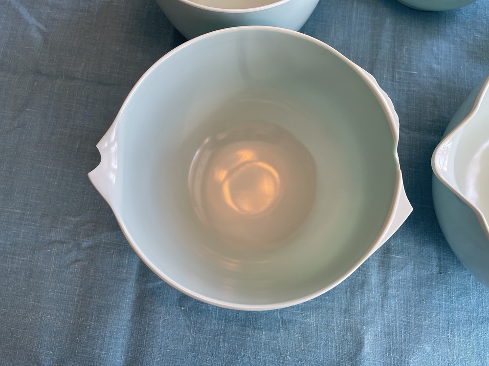 5 Sizes Melamine Pour Spout Nesting Mixing Bowls Robin Egg Blue