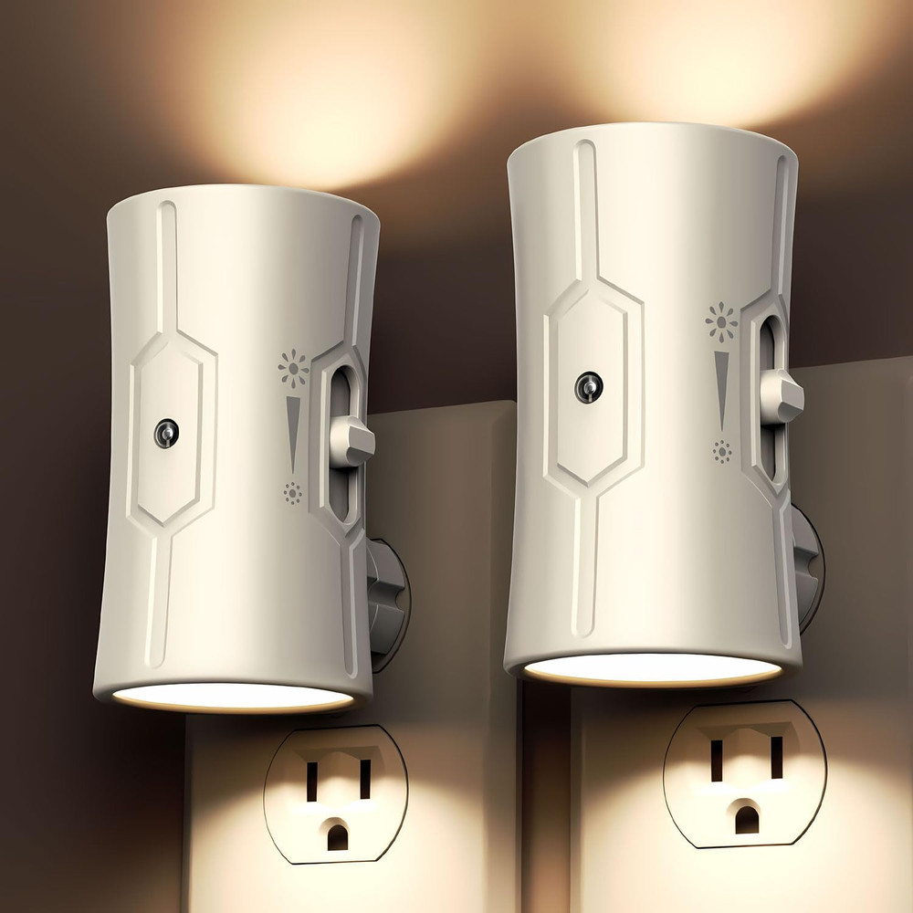 Night Light, LED Night Lights Plug into Wall, [2 Pack] Warm White 3000K, 0-100LM