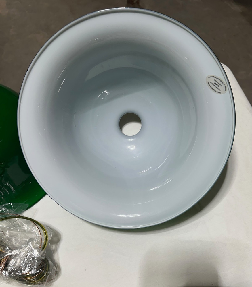 Brass 3 light Pool Table Light - Never hung, open box missing canopy and chain.