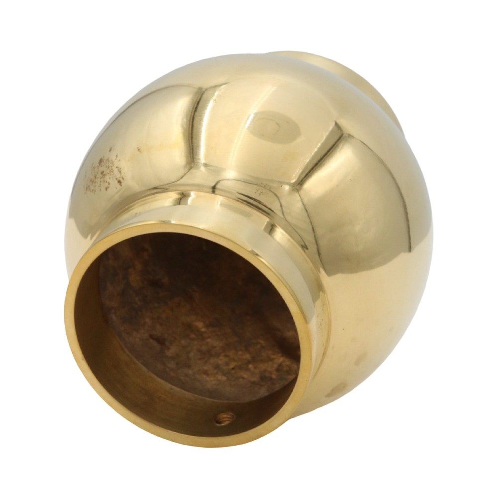 Round Bar Rail Connector in Brass 2 Inch