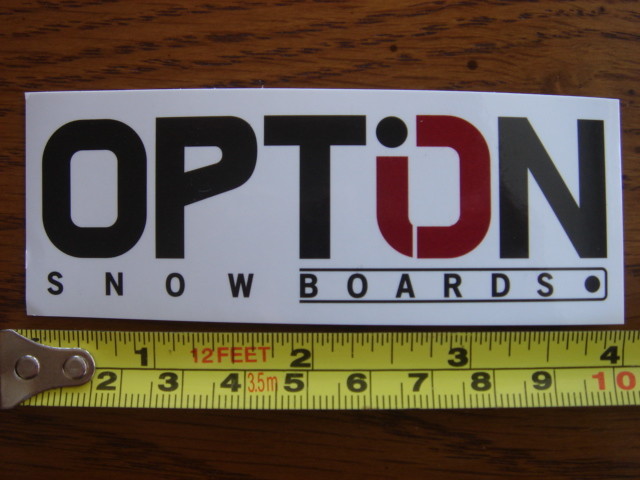 OPTION Snowboards STICKER Decal