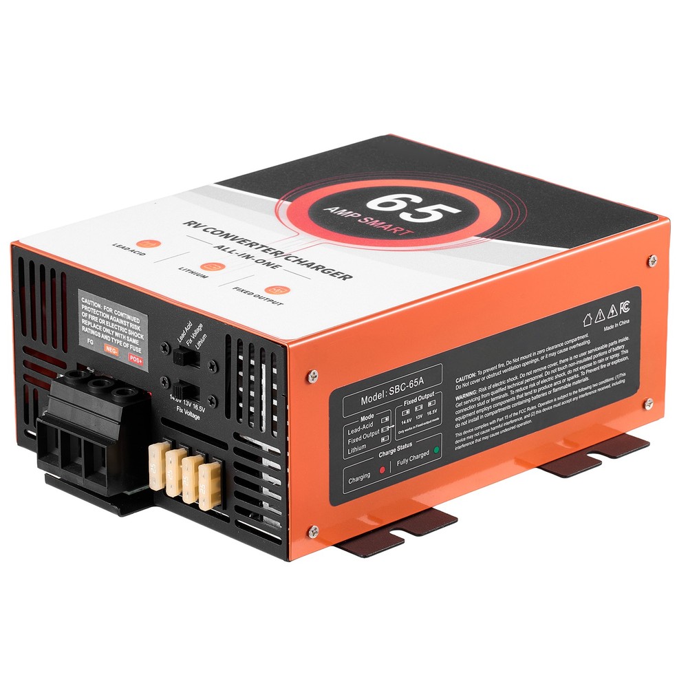 Uimoso 65 Amp RV Power Converter, 110V AC to 12V DC Battery Charger