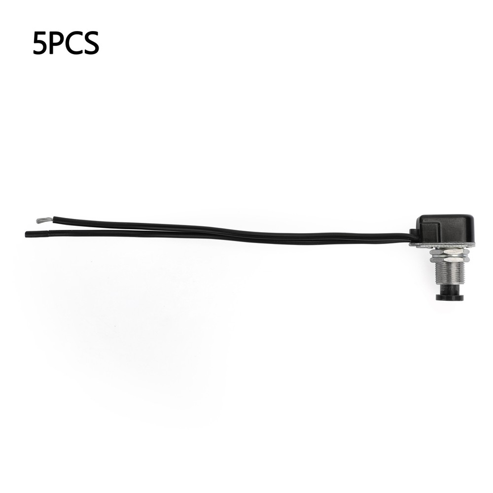 🔥5PCS Normally Open Momentary Self-resetting Push Button Reset Switch w/Wire