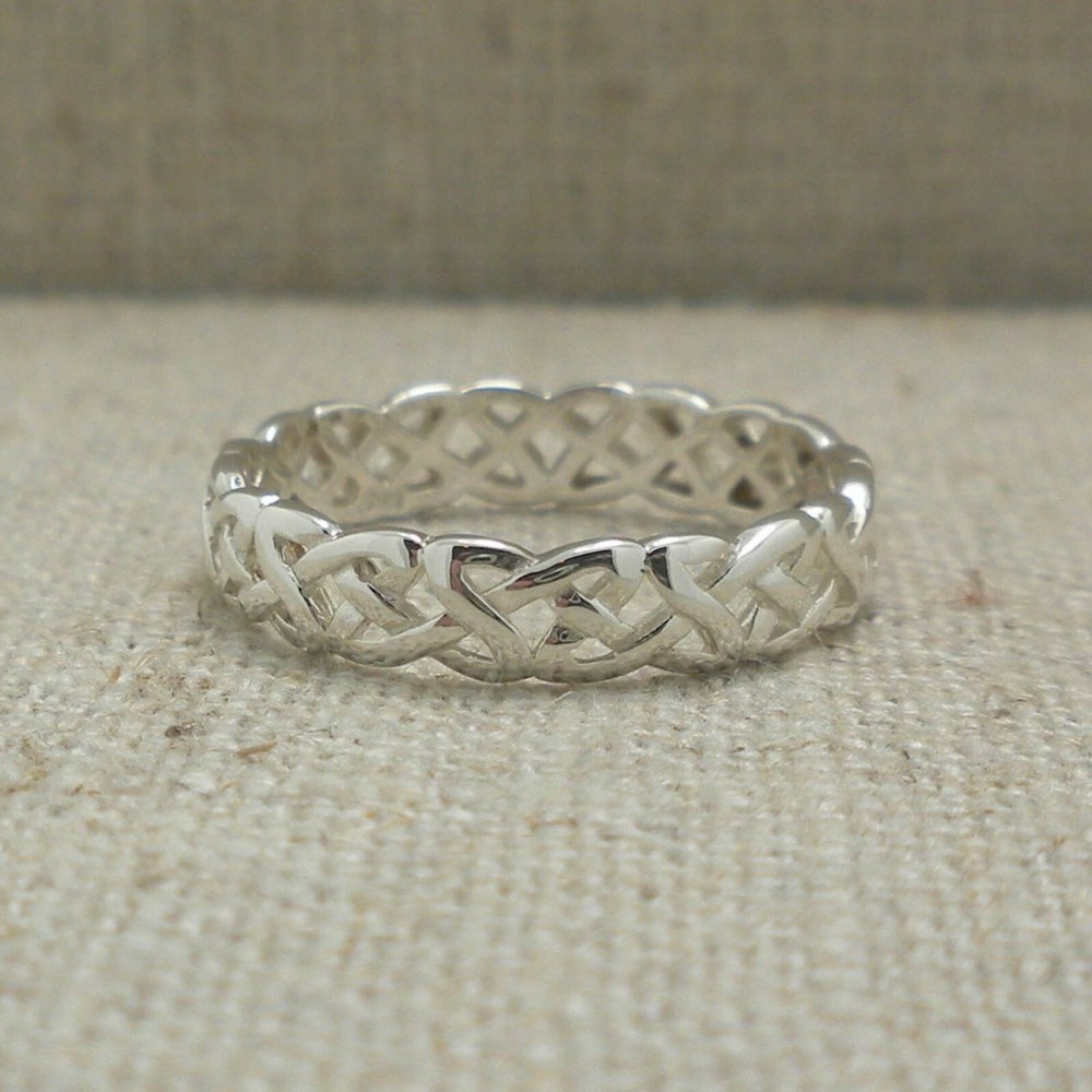 3 mm Sterling Silver Celtic Wedding Ring KEITH JACK various sizes Gift Boxed