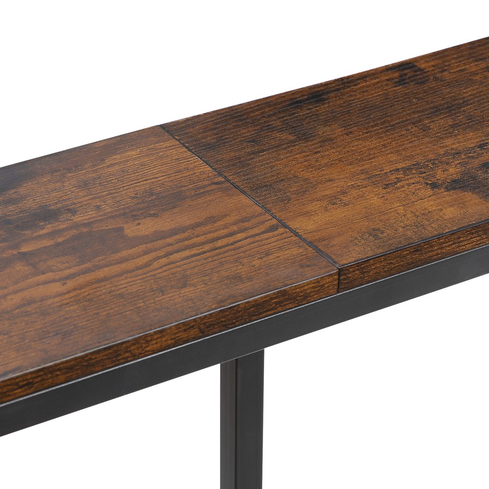70" Extra Long Narrow Sofa/Console Table with Charging Station & Power Outlet