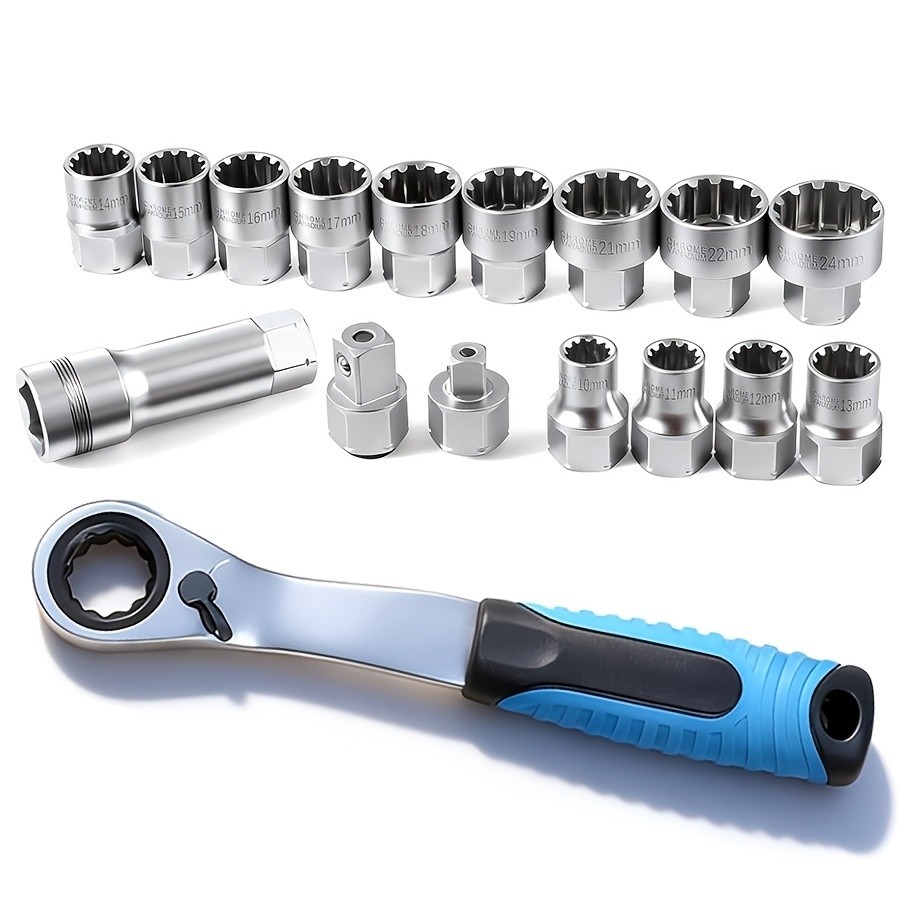 17pcs Pass Through Socket Set