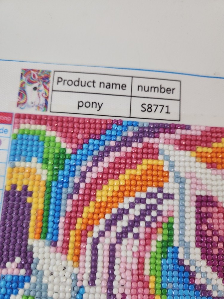 Completed Pony Bead Embroidery Scheme Pattern # S8771 Dimensions 16"x12".