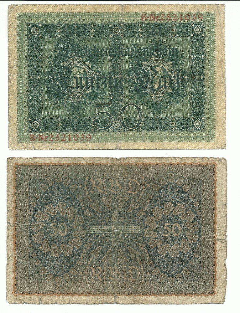 50mark notes: 1914 and 1919
