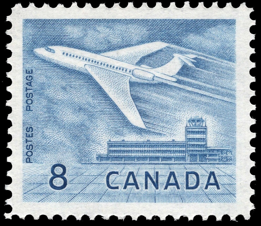 CANADA NO 436, 8 CENT JET PLANE,   MINT NH