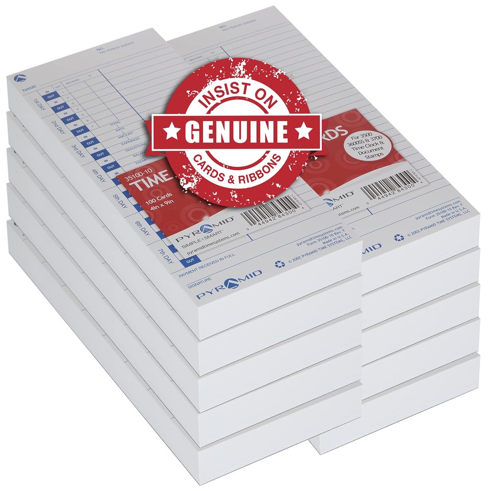 Pyramid Time Systems 35100-10MB 1000 Count English Language Authentic and Gen...