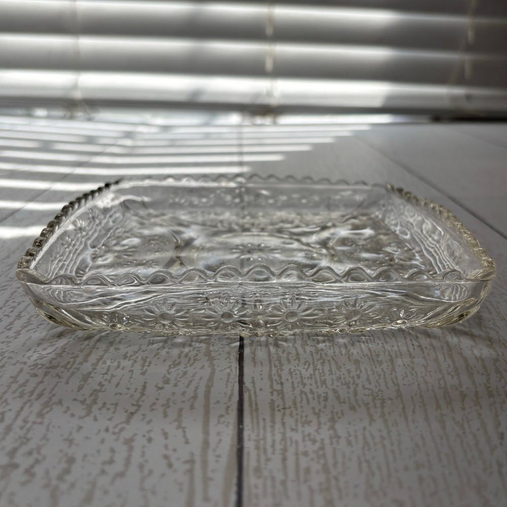 Vintage Square Daisy Plate MCM
