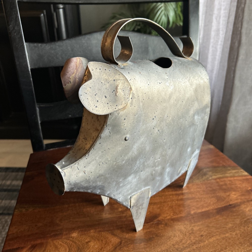 Rustic Wally The Pig Watering Can