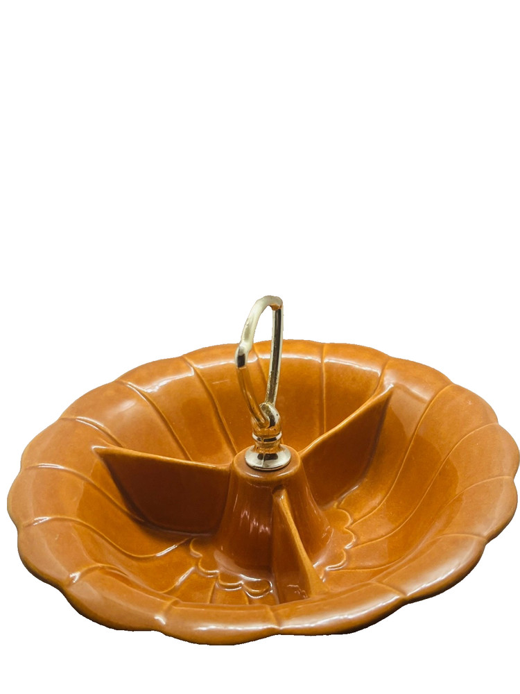 CANDY BOWL TRI-ceramic dish orange