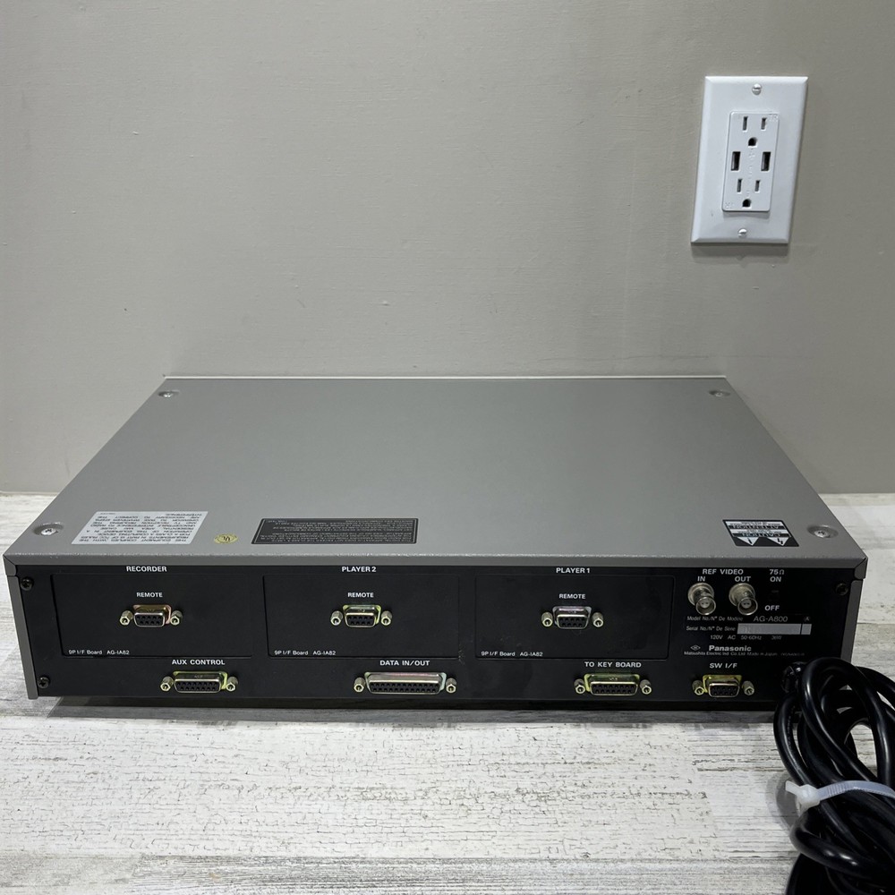 Panasonic AG-A800 Commercial Editing Controller System Powers On Untested *Read*