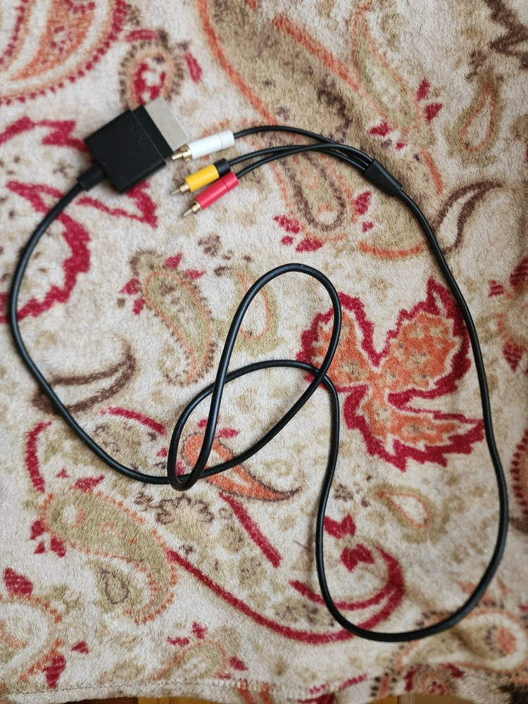 Microsoft Xbox 360 AV Audio Video Cable Composite RCA Replacement Cable