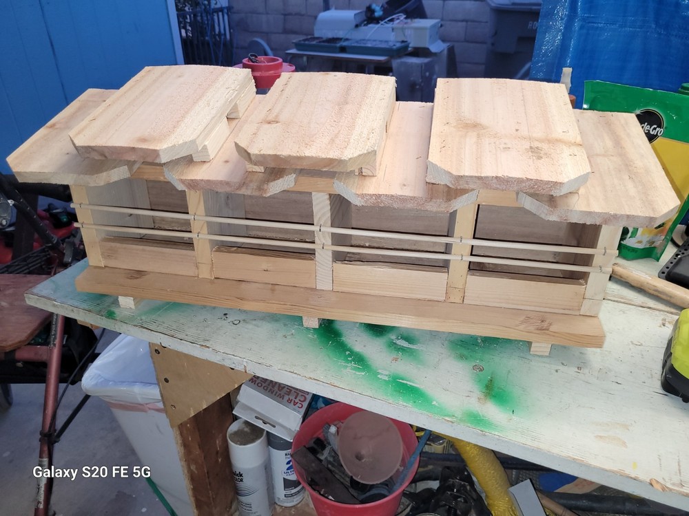 Sparrow Nesting Box with 4 compartments