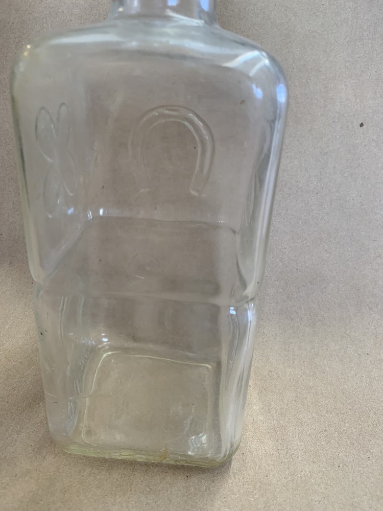 Vintage Horseshoe/Clover Bottle