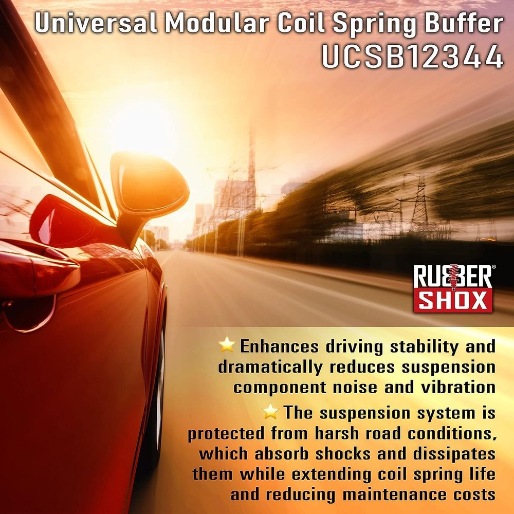 RubberShox Universal Modular Automobile Coil Spring Buffer Spacer 1/2 circle