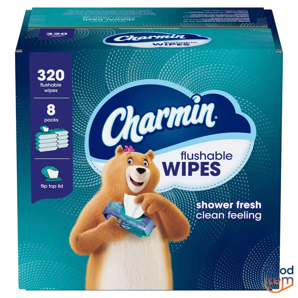 Charmin Flushable Wipes Count 8pk/40ct