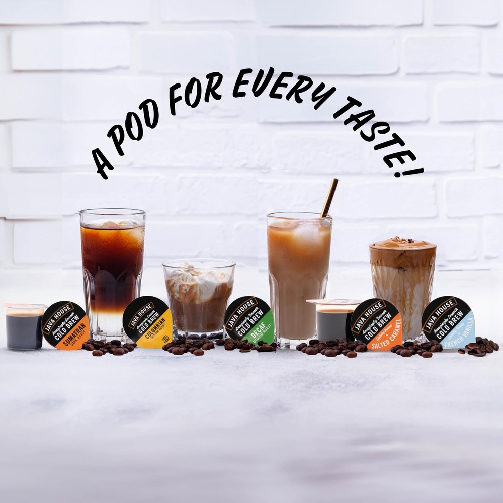 Java House Cold Brew Coffee Concentrate Single Serve Liquid Pods-1.35 Fluid