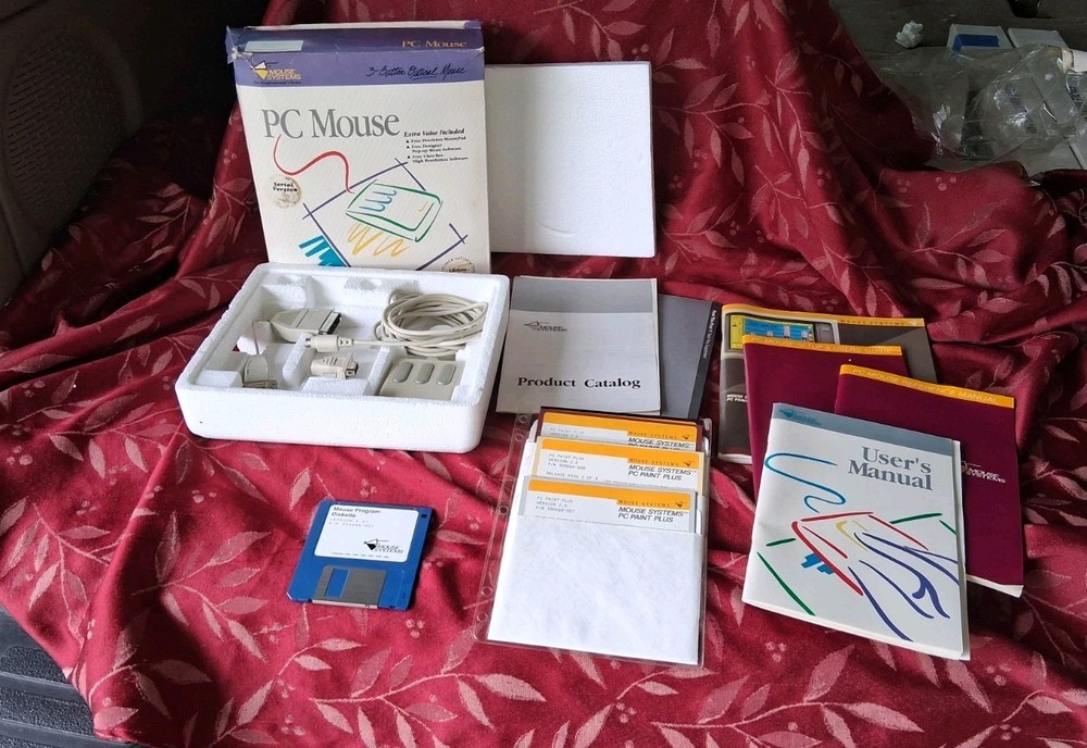 Mouse Systems PC Mouse Optical 3 Button Mouse PC Paint plus